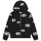 Denim Tears x Corteiz Cotton Wreath Zip Hoodie 'Black'