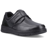 Hush Puppies Forde Touch Fastening Leather Men's Black Loafers