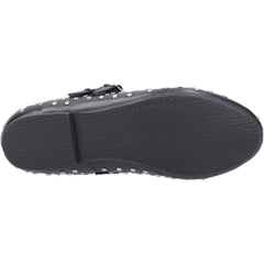 Hush Puppies Nixie Leather Women's Black Flats