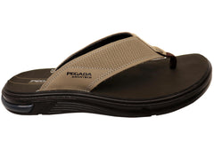 Pegada Mavrick Mens Comfortable Leather Thongs Sandals Made In Brazil