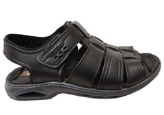 Pegada Alaric Mens Comfortable Leather Sandals Made In Brazil