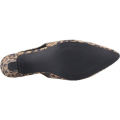 Hush Puppies Nahla Leather Women's Leopard Pointy Slingback Heels