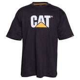 Caterpillar Trademark Logo Cotton Men's Black T-Shirt