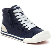 Rocket Dog Jazzin Hi Cotton Women's Navy Trainers