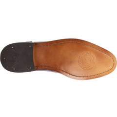 Base London Cast Washed Leather Men's Dark Red Brogues Shoes