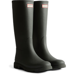 Hunter Downpour Tall Boot Rubber Women's Dark Olive Wellington Boots