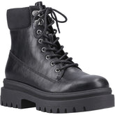 Rocket Dog Danie Faux Leather Women's Black Heeled Mid Calf Boots