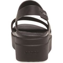 Crocs Brooklyn Low Wedge Synthetic Women's Black Sandals