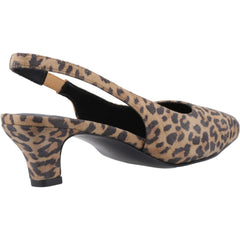 Hush Puppies Nahla Leather Women's Leopard Pointy Slingback Heels
