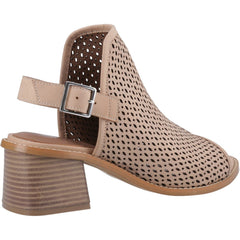 Hush Puppies Louise Heeled Leather Women's Taupe Heels