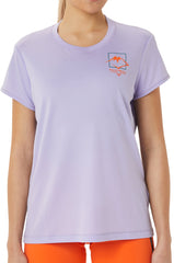 Asics FujiTrail Logo Short Sleeve Womens Running Top - Purple