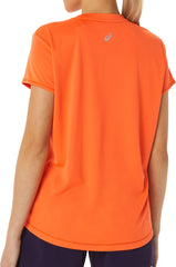 Asics FujiTrail Logo Short Sleeve Womens Running Top - Orange