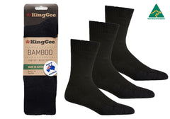 6 Pairs of KingGee Mens Bambo Work Socks Made In Australia