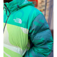 KAWS x The North Face Retro 1996 Nuptse Jacket Safety Green