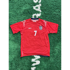 England Away Shirt 2004-2006 Beckham #7 XL