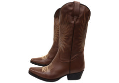 D Milton Eliza Womens Comfortable Leather Western Cowboy Boots