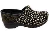 Dansko Womens Professional Haircalf Spotted Leather Clogs Shoes