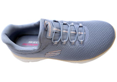 Skechers Womens Summits Summer Blush Slip On Shoes Light Blue