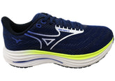 Mizuno Mens Wave Rider 29 Running Shoes Estate Blue White