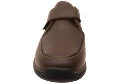 Propet Mens Parker 3E Extra Wide Leather Adjustable Strap Shoes
