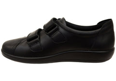 ECCO Soft 2.0 Womens Adjustable Straps Leather Walking Shoes