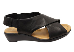 Comfortiva Emilee Womens Comfort Footbed Wide Fit Leather Sandals