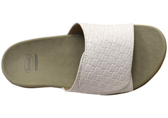 Scholl Orthaheel Samos II Womens Comfortable Supportive Slides White Brick