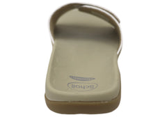Scholl Orthaheel Samos II Womens Comfortable Supportive Slides White Brick