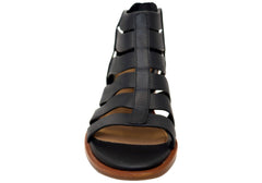 Sofft Carmen Womens Leather Mid Heel Sandals With Comfortable Footbed
