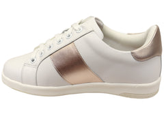 Florsheim Womens Comfortable Leather Crossover Lace To Toe Sneakers