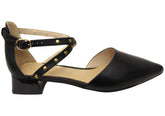 Florsheim Womens Adelle Point Toe Block Low Heel Leather Shoes