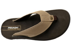 Pegada Mavrick Mens Comfortable Leather Thongs Sandals Made In Brazil