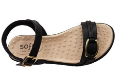 Softli Ebony Womens Brazilian Sandals With Comfortable Footbed