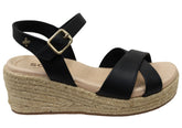 Softli Cascade Womens Comfortable Footbed Espadrille Wedge Sandals