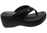 Softli Vaniya Womens Brazilian Comfort Footbed Platform Thongs Sandals