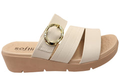 Softli Zoe Womens Brazilian Slides Sandals With Comfort Footbed