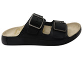 ECCO Cozmo Mens Comfortable Nubuck Leather Slides Sandals
