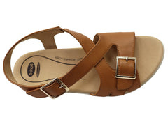 Scholl Orthaheel Teresa Womens Comfortable Supportive Leather Sandals