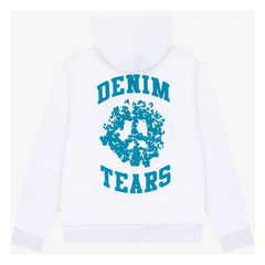 Denim Tears University Zip Hoodie White