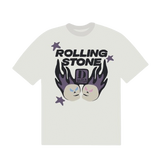 D Block Europe x Broken Planet Market Rolling Stone T-Shirt - Snow White