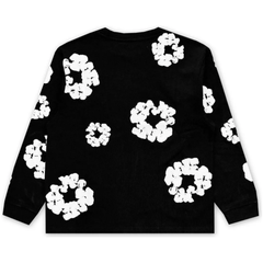 Denim Tears Long Sleeve Cotton Wreath T-shirt Black