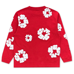 Denim Tears Long Sleeve Cotton Wreath T-shirt Red