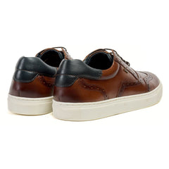 Pod Dobbs Leather Men's Tan Brogues Shoes