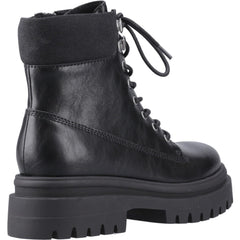 Rocket Dog Danie Faux Leather Women's Black Heeled Mid Calf Boots