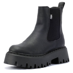 Buffalo Aspen Chelsea Vegan Nappa Women's Black Boots