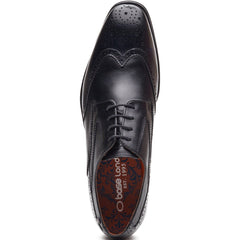 Base London Steeple Brogue Leather Men's Black Brogues Shoes