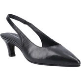 Hush Puppies Nahla Leather Women's Black Pointy Slingback Heels