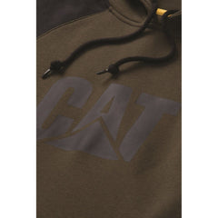 Caterpillar Raglan Cotton Men's Moss Hooded Sweatshirt