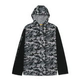 Caterpillar Hooded Long Sleeve Cotton Men's Grey T-Shirt