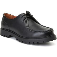 Base London Carbon Leather Men's Black Moccasins Shoes